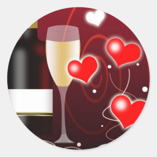 Valentines Day or Special Occasion Classic Round Sticker