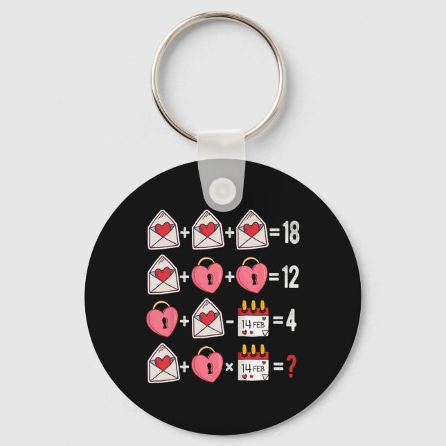 Valentines Day Order Of Operations Valentines Math Keychain (Front)
