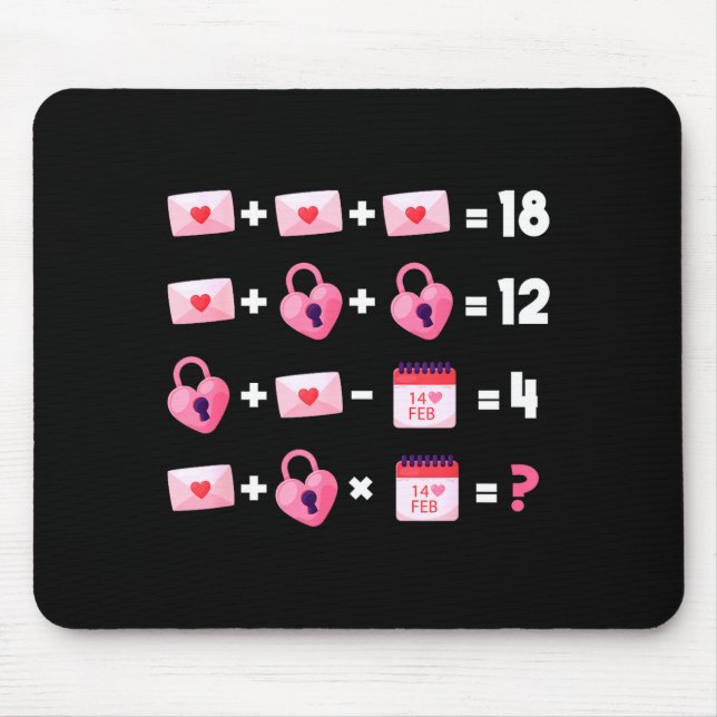 Valentines Day Order Of Operations Valentines Math Mouse Pad (Front)