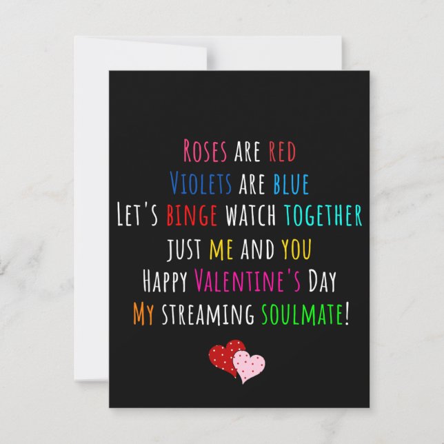 Valentine's Day: Our Love Story Marathon Holiday Card (Front)