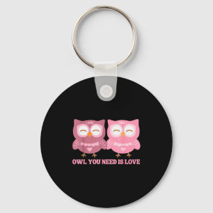 Valentines Day Owl You Need Is Love _ Cute Valenti Keychain