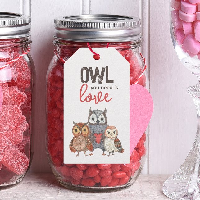 Valentine's Day Owls Cute Gift Tags (Creator Uploaded)