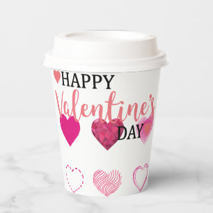 valentine's day paper cups