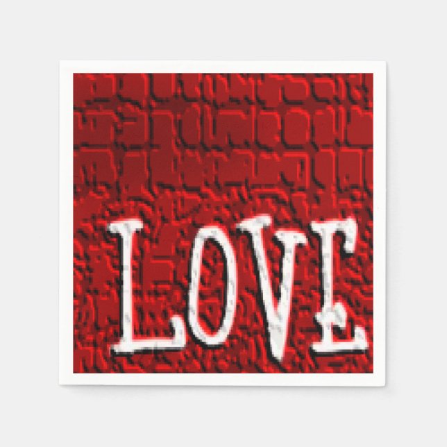 Valentine's Day Paper Napkins (Front)