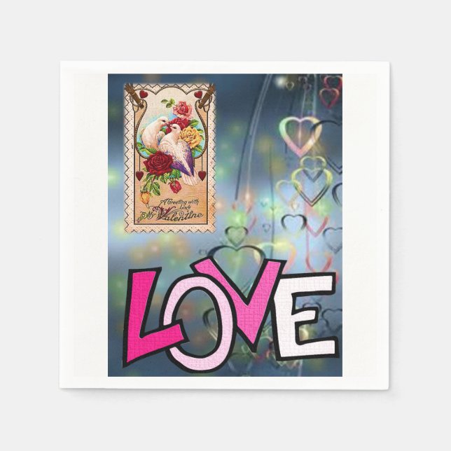 Valentine's Day Paper Napkins (Front)