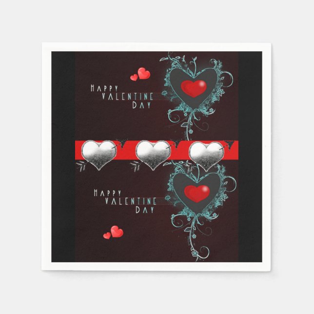 Valentine's Day Paper Napkins (Front)