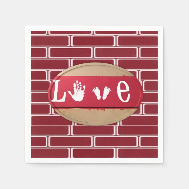 Valentine's Day Paper Napkins (Front)