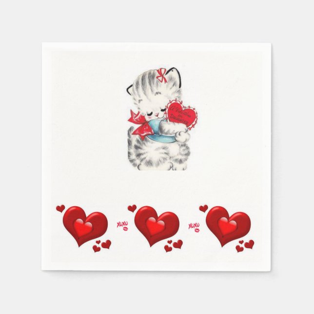 Valentine's Day Paper Napkins (Front)
