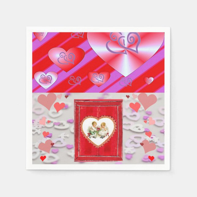 Valentine's Day Paper Napkins (Front)