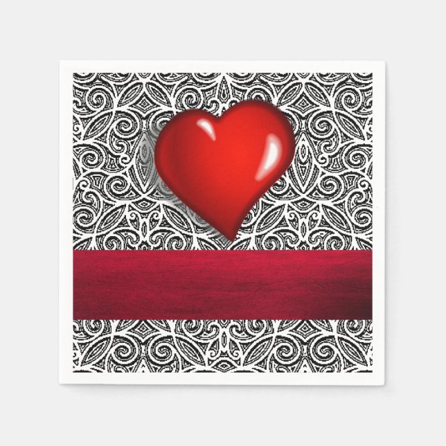 Valentine's Day Paper Napkins (Front)