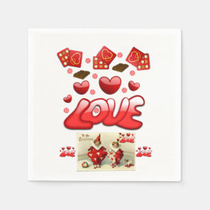 Valentine's Day Paper Napkins