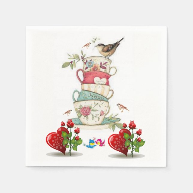 Valentine's Day Paper Napkins (Front)