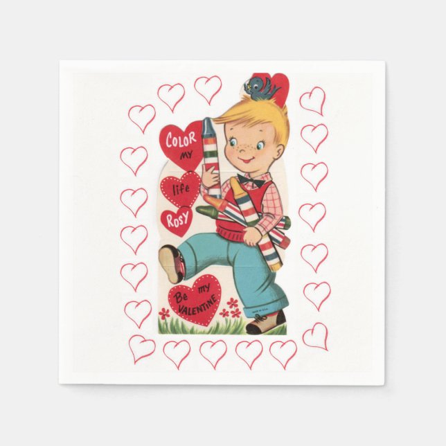 Valentine's Day Paper Napkins (Front)