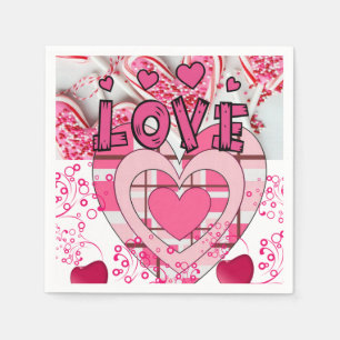 Valentine's Day Paper Napkins, Love Napkin