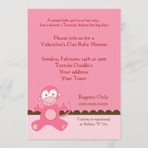 Valentines Day Party Baby Shower Invitation