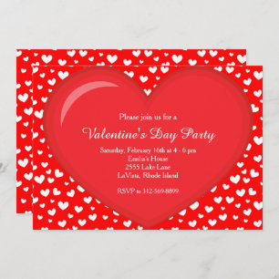 Valentines Day Party Heart Invitation