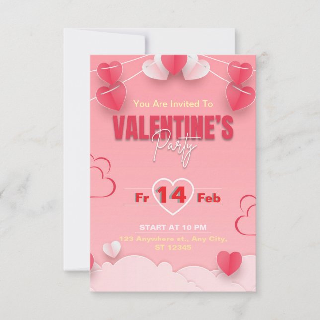 Valentine's Day Party Invitation (Front)