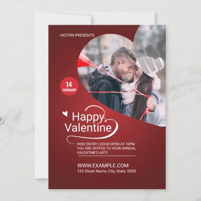 Valentines day Party Invitation Flyer (Front)