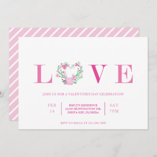 Valentine's Day Party Invitation Love Galentine