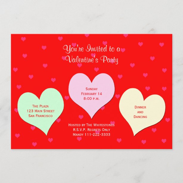 Valentines Dinner Invitations Zazzle Ca