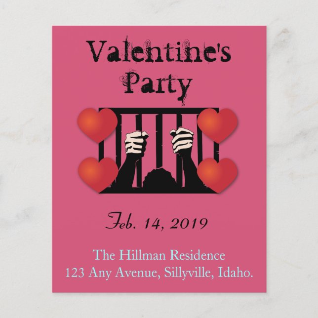 Valentine's Day Party Prisoner Flyer (Front)