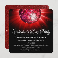 Valentine's Day Party Red Disco Ball