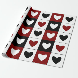 Valentines Day Pattern Happy Hearts Pattern Wrapping Paper