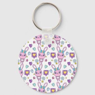 Valentine's day pattern keychain