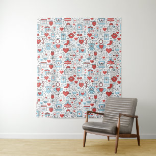 Valentine's Day Pattern tapestries