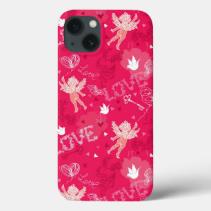 Valentine's Day  Pattern With Cupid iPhone 13 Case