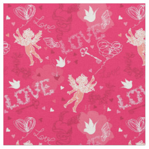 Valentine's Day Pattern With Cupid Fabric