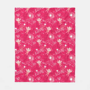 Valentine's Day  Pattern With Cupid Fleece Blanket