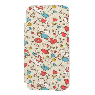 Valentine's Day Pattern with Cupid Incipio Watson™ iPhone 5 Wallet Case