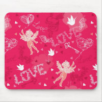 Valentine's Day Pattern With Cupid