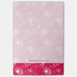 Valentine's Day  Pattern With Cupid Post-it Notes