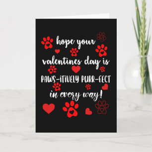 Valentines Day Paws Heart Dog Lover Card