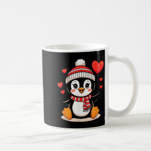 Valentine's Day Penguin Heart Balloon Cute  Coffee Mug