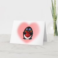 Valentine's Day Penguin with Heart