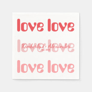 Valentine's Day Personalized Couple Napkin