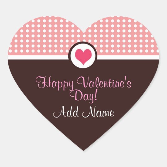 Valentine's Day Personalized Heart Sticker