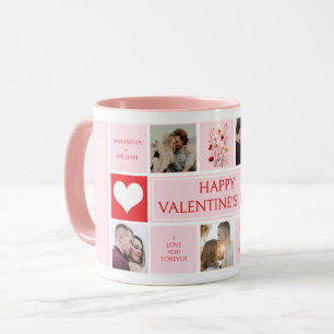 Valentines Day Personalized Photo Collage Mug