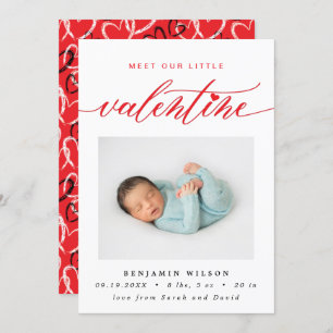 Valentine's Day Photo Birth Announcement