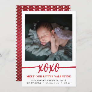 Valentine's Day Photo Birth Announcement