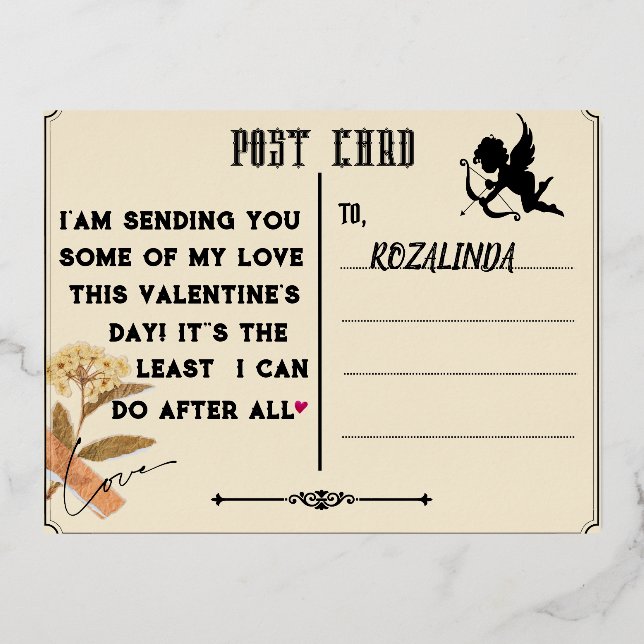 valentine's day photo card (Front)