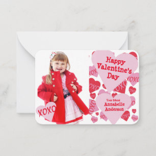 Valentines Day Photo Classroom XOXO Sweethearts Card