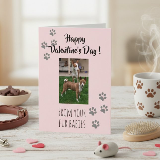 Valentine's Day Photo Dog Cat Pet Fur Babies Card (Creator Uploaded)