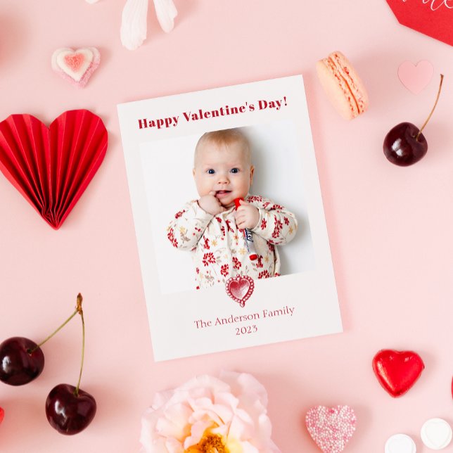 Valentine's Day Photo Vintage Heart Card (Creator Uploaded)
