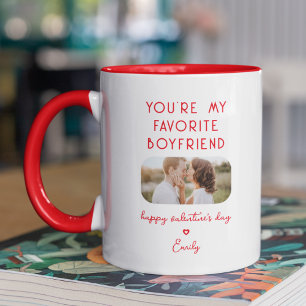 Valentine's Day Photo You're My Favourite Boyfrien Mug