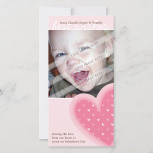 VALENTINE'S DAY PHOTOCARD :: funky hearts 5P Holiday Card