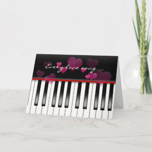 Valentine's Day Piano Keyboard Card